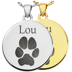 Pet cremation keepsake jewelry